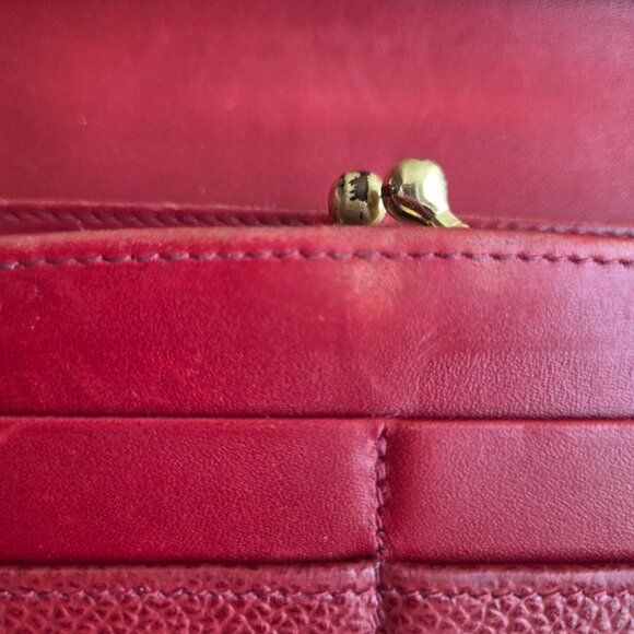 EUC Vintage Coach Madison Envelope Clutch Wallet in Garnet – Made in Italy - Picture 9 of 10